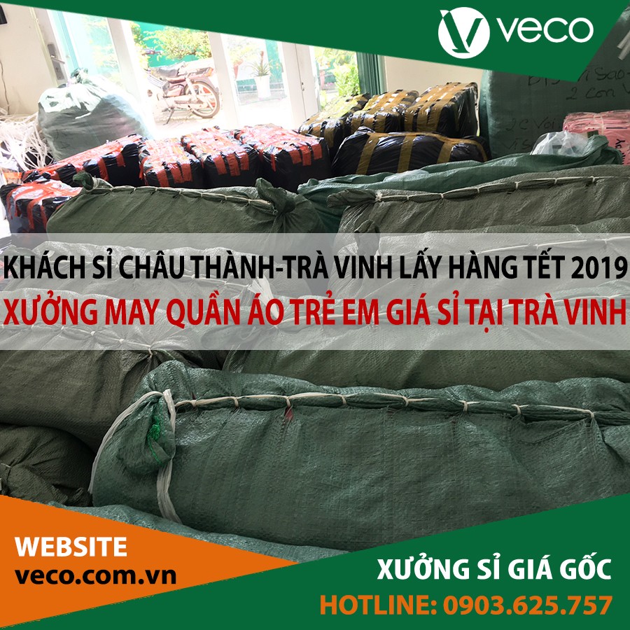 VECO-Xưởng may quần áo trẻ em giá sỉ tại Trà Vinh